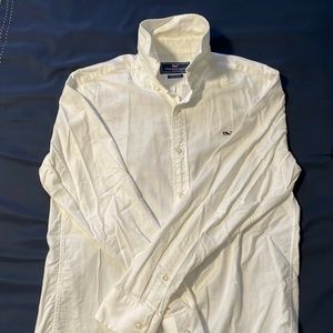 Vineyard vines small mens shirt. Yellowing around collar needs cleaning